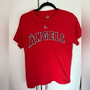 Majestic Red Angels MIKE TROUT Short Sleeve Tee